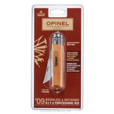 Блистер нож Opinel № 9 карбон, бук