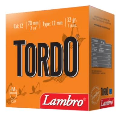 Гладкоцевни патрони Lambro Tordo - кал. 12, 32 гр., № 5/0, Концентратор