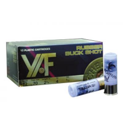 Гладкоцевни патрони Y.A.F. Rubber Buckshot - кал. 12, № 13/0, с гумени сачми