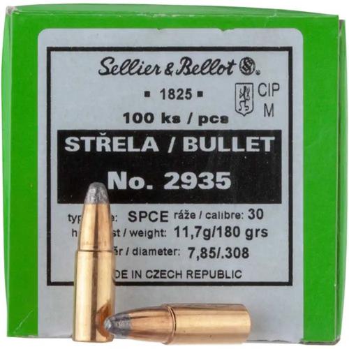 Куршум Sellier and Bellot 2935 .30 SPCE 180gr 100бр Куршум Sellier and Bellot 2935 .30 SPCE 180gr 100бр