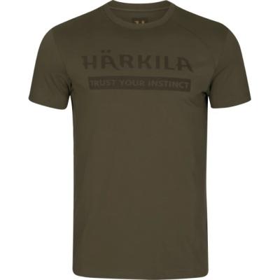 Мъжка тениска Harkila - Logo, в цвят Willow green