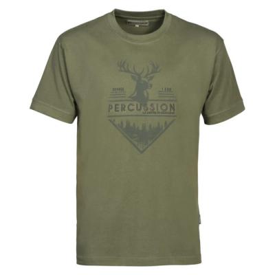 Мъжка тениска Percussion - Elaphe, в цвят Khaki