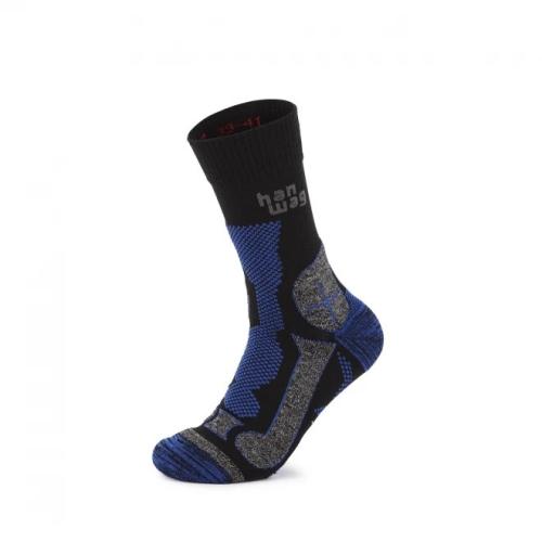 Мъжки чорапи Hanwag - Trek-Merino, в цвят Black/royal blue Мъжки чорапи Hanwag - Trek-Merino, в цвят Black/royal blue