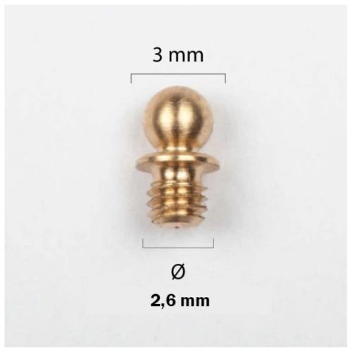 Месингова мушка Megaline N17 - 2,6 мм Месингова мушка Megaline N17 - 2,6 мм