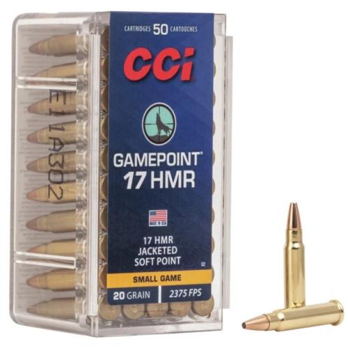 Нарезни патрони CCI Gamepoint SP - кал. 17 HMR, 1.3g/20gr Нарезни патрони CCI Gamepoint SP - кал. 17 HMR, 1.3g/20gr