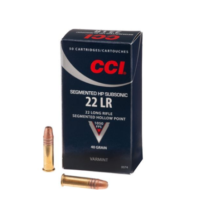 Нарезни патрони CCI Segmented HP, Sub-Sonic .22 LR - 40 GR