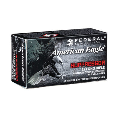 Нарезни патрони Federal American Eagle Rimfire Suppressor 45gr - .22 LR