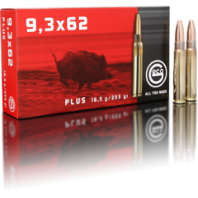 Нарезни патрони Geco Plus - кал. 9,3x62, 16.5g/255gr