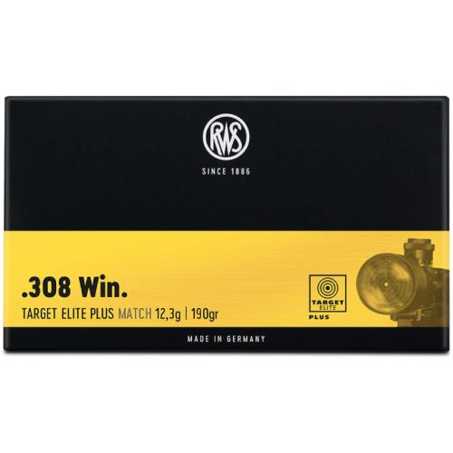 Нарезни патрони RWS Target Elite Plus 308 win 12.3g/ Нарезни патрони RWS Target Elite Plus 308 win 12.3g/