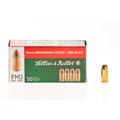 Патрон кал. 9х17 FMJ, Sellier Bellot, 380 Auto 9x17 Патрон кал. 9х17 FMJ, Sellier Bellot, 380 Auto 9x17