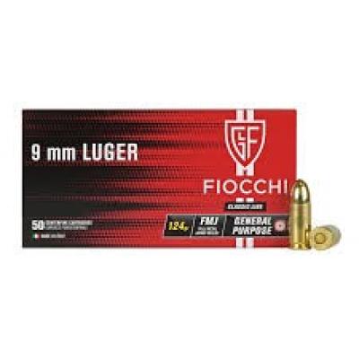 Патрони  Fiocchi  9x19 124grs FMJ