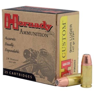 Патрони Hornady Custom 9mmLuger XTP 9.5g/147gr (25бр.) 9x19