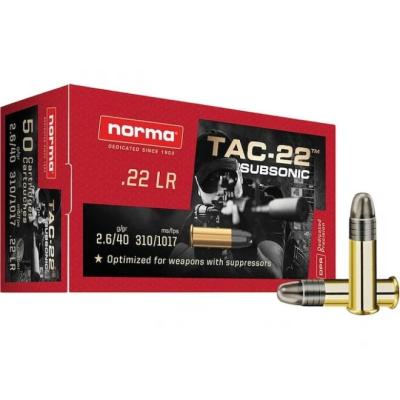 Патрони Norma .22 LR TAC-22 Subsonic 40gr
