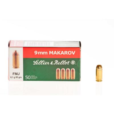 Патрони Sellier and Bellot кал. 9x18 FMJ 6.1g