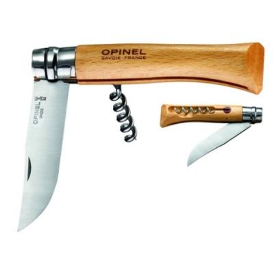 Сгъваем нож с тирбушон Opinel N 10 инокс  бук