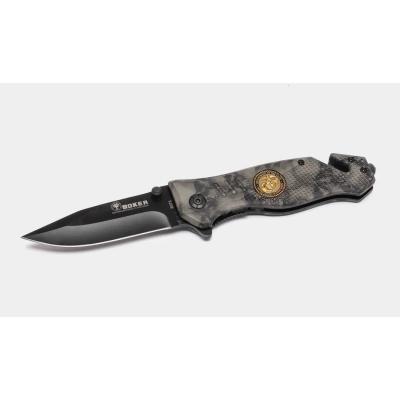 Сгъваем полуавтоматичен нож BOKER B075 - сив, 210/89